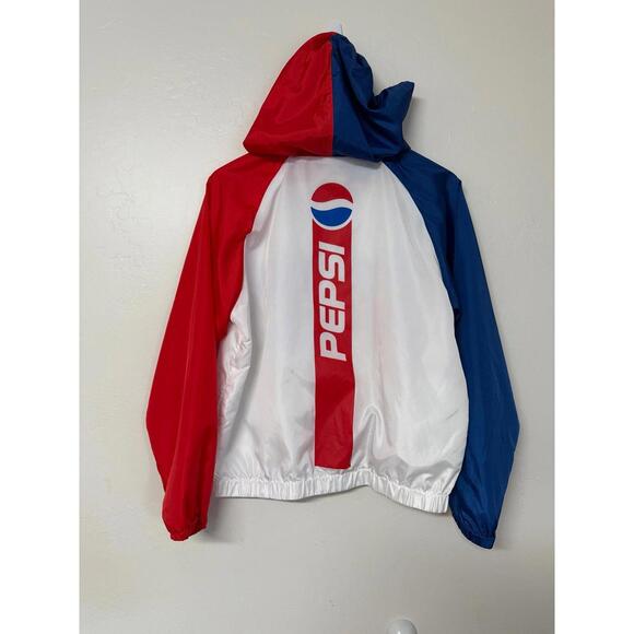 Pepsi Colorblock Windbreaker Jacket with Hood - Picture 3 of 5